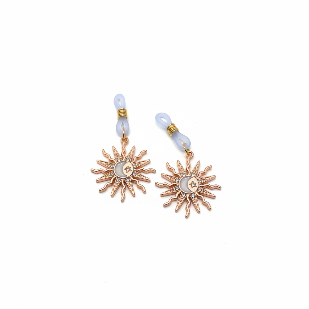 Rosé Gold Sun & Moon Tepelhangers