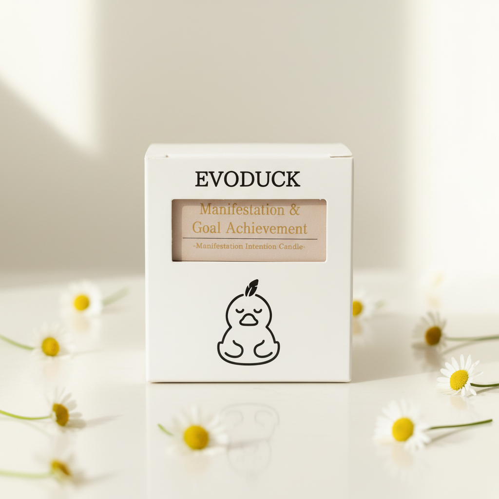 EVODUCK Manifestation kaars verpakking met madeliefjes