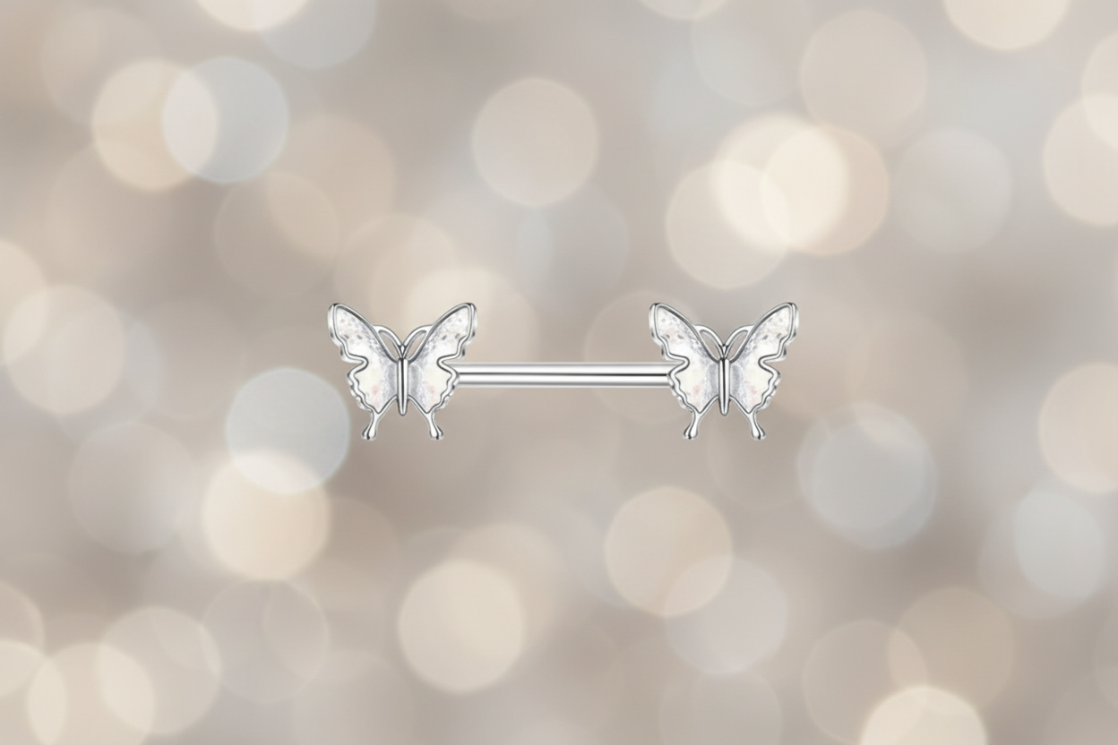 Vlinder tepelpiercings set van 2 - josujo stijl