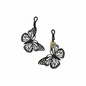Black butterfly tepelhangers - zwart vlinderdesign - josujo body jewelry