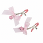 Roze tepelklemmen met belletjes en strik
