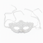 Wit kanten masker met bloemenpatroon