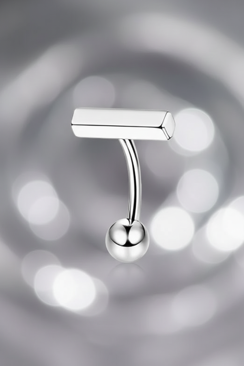 T-bar Piercing Goud & Zilver