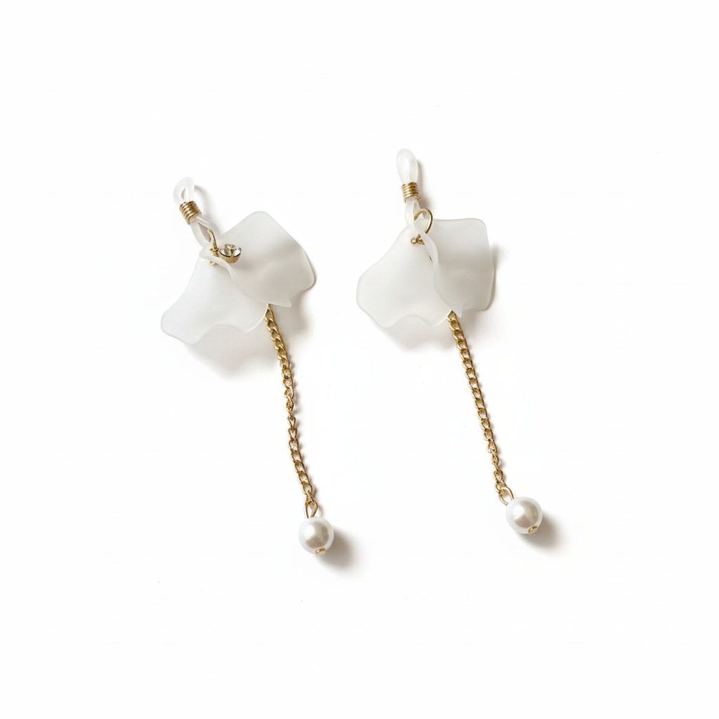 Orchidee tepelhangers - close-up detail van bloemblaadjes, kristal en parel