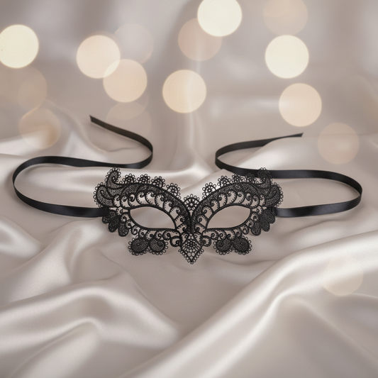 Zwart kanten masker - elegante sensuele achtergrond