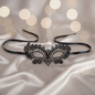 Zwart kanten masker - elegante sensuele achtergrond
