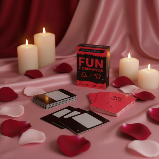 Fun Commands kraskaarten spel met sensuele achtergrond