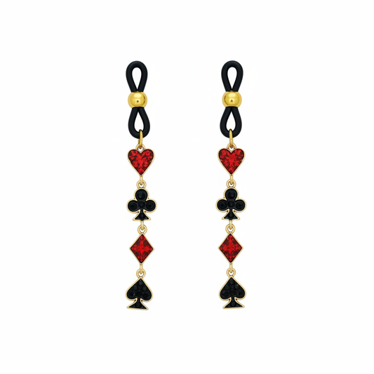 Casino cards tepelhangers met speelkaarten design - josujo body jewelry
