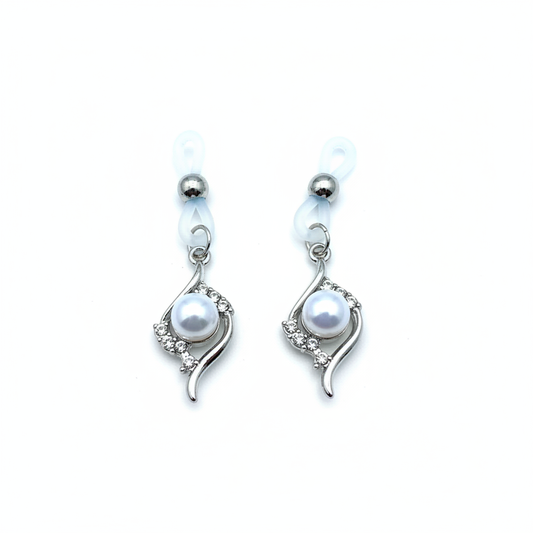 Parel tepelhangers zilverkleur