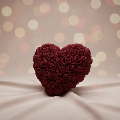 Bordeaux rood rozenhartje - elegante romantische presentatie