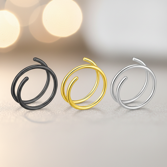 Spiraal neuspiercing alle kleuren overzicht josujo stijl