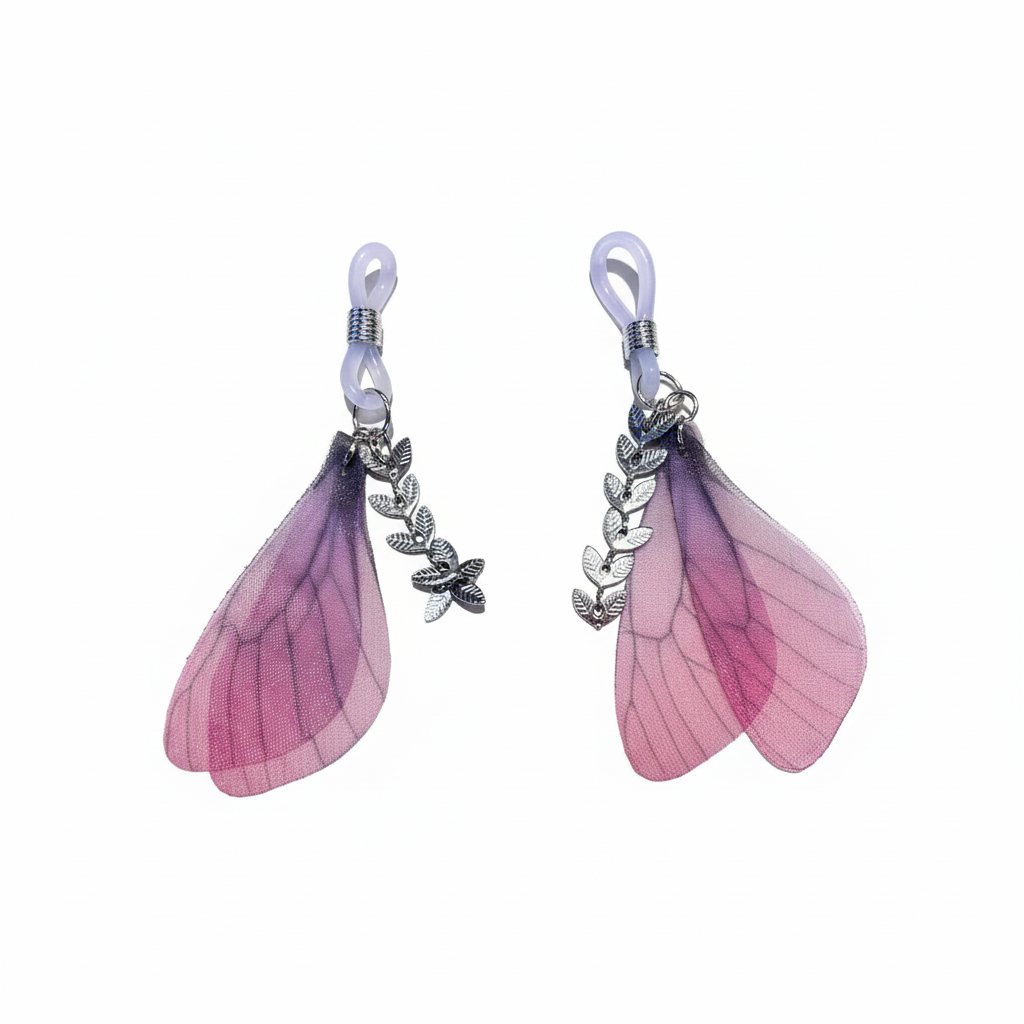 Vlindervleugel tepelhangers roze detail - josujo