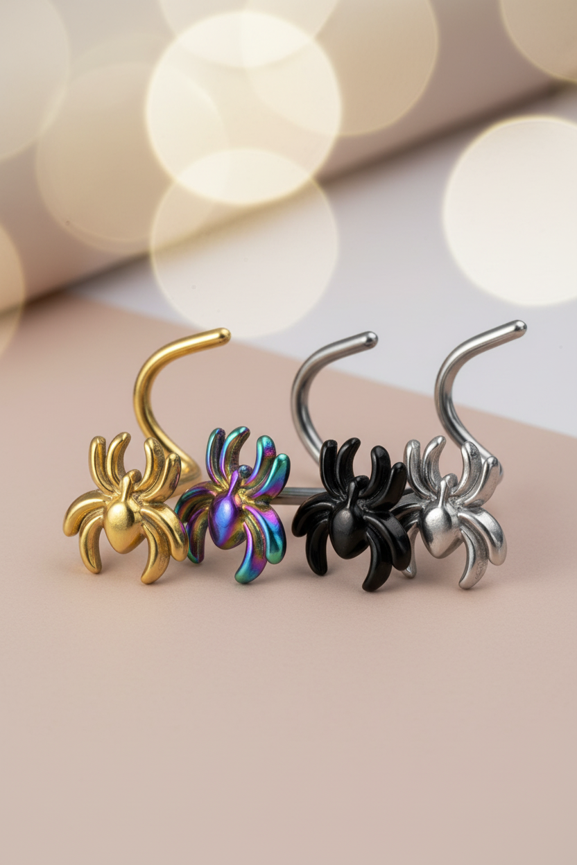 Spin Neuspiercing in 4 kleuren