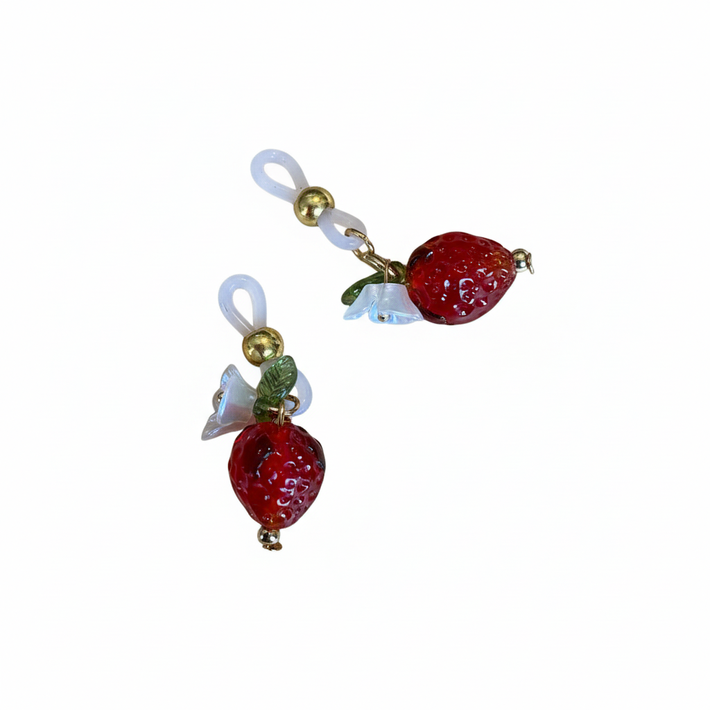 Aardbeien tepelhangers detail