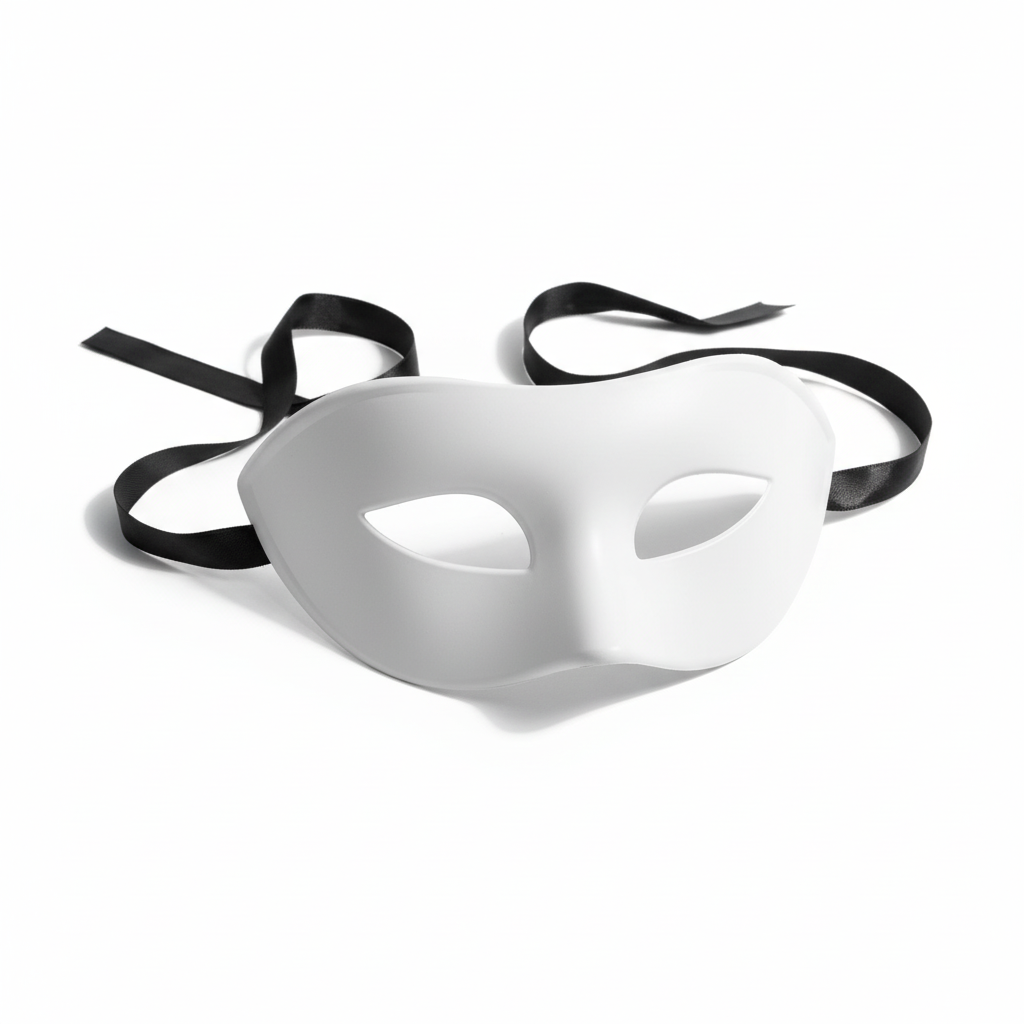 Wit masquerade masker