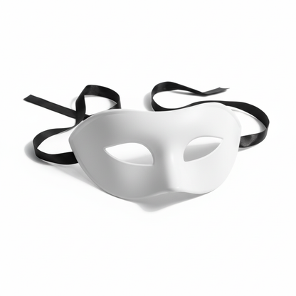 Wit masquerade masker