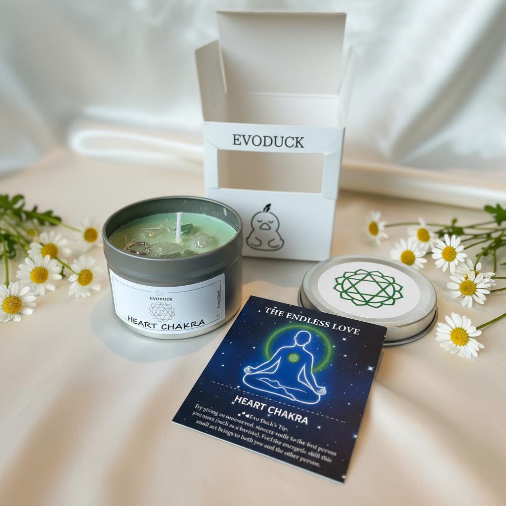 EVODUCK Heart Chakra kaars geopend met kristallen