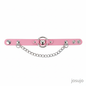 Roze hart O-ring armband met josujo logo