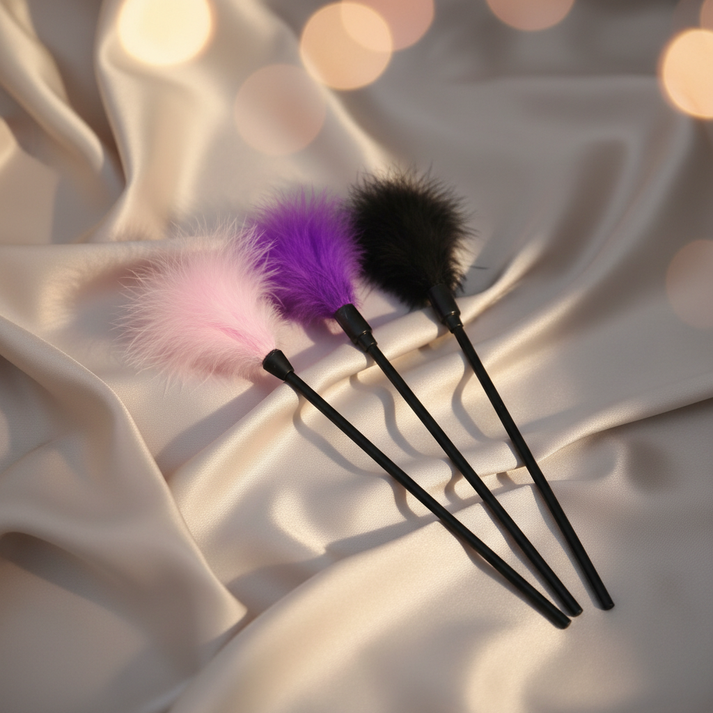 Veren ticklers roze, paars en zwart - elegante sensuele achtergrond