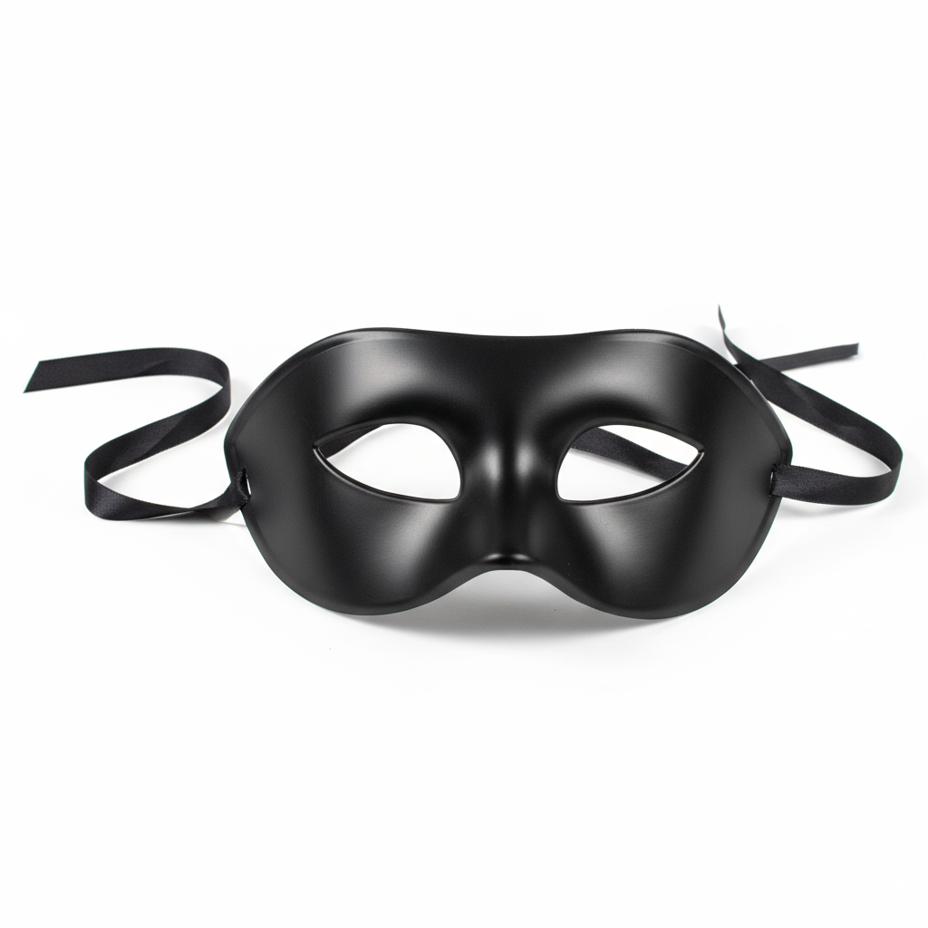 Zwart masquerade masker