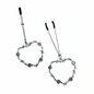Tepelhangers met decoratieve roosjes en metalen ring