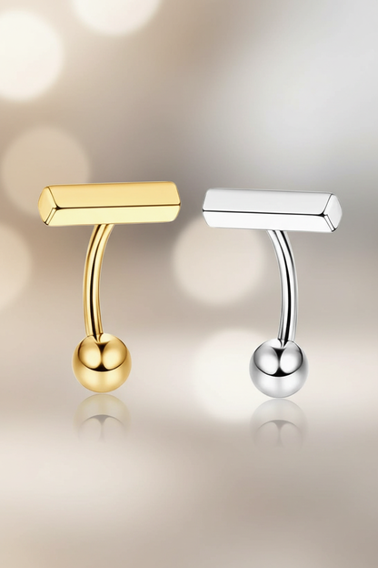 T-bar Piercing Goud & Zilver