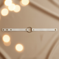 Witte leren choker met O-ring - plat gelegd