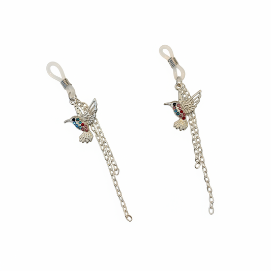 Zilverkleurige kolibrie tepelhangers